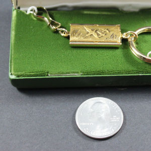 Anson Keychain Vintage Ducks Gold Tone